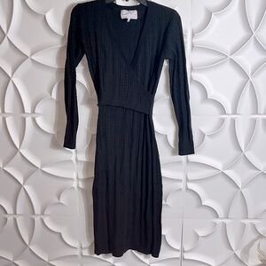 Charles Henry black cable stitch sweater dress sz Xs (86)